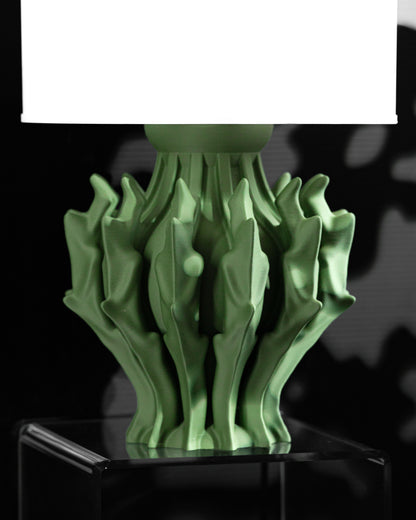 bedside lamp, ambient nightstand light sculptural reading glow contemporary elegant