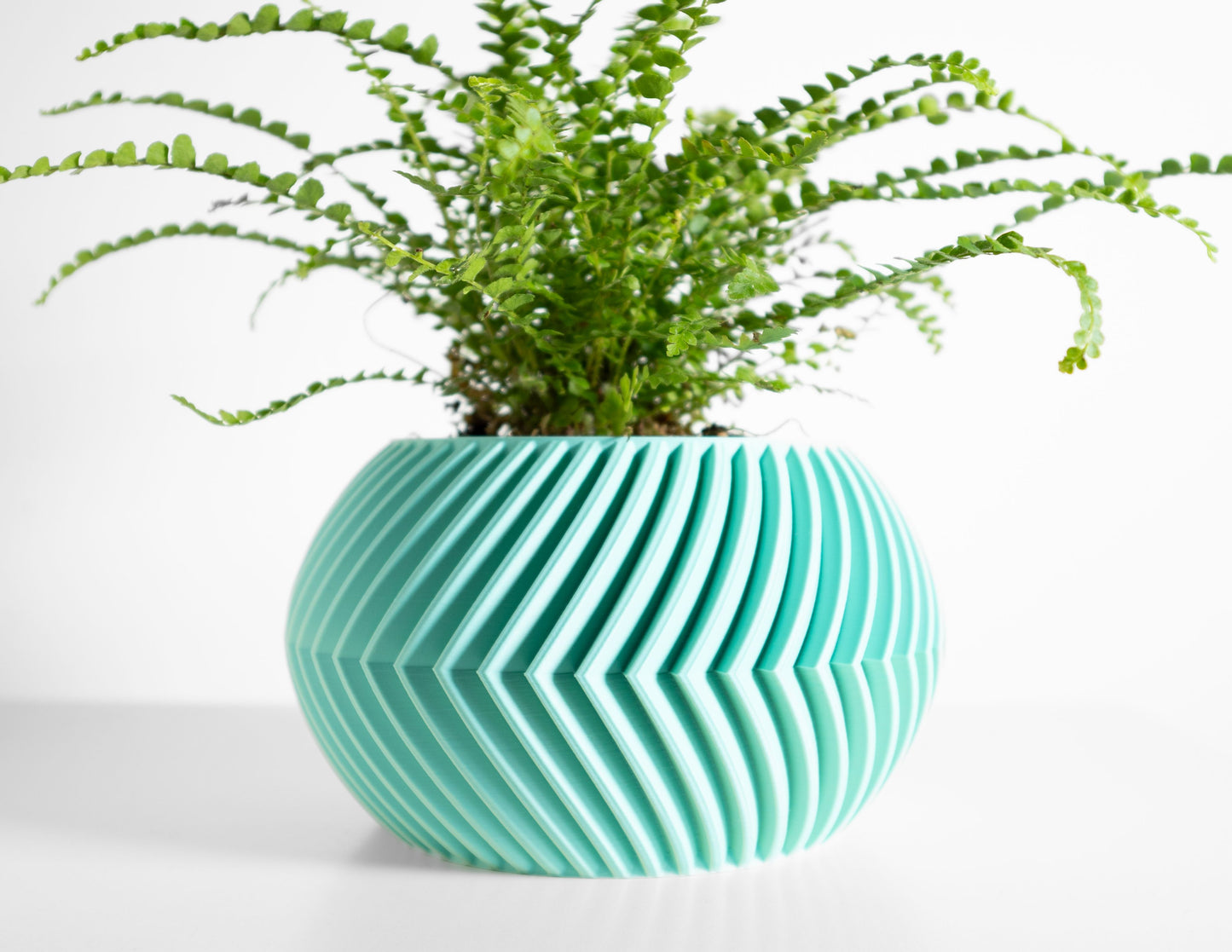Geometric Echo Planter Pot, Indoor Plant Vessel, Desk Herb Holder, Stoneware-Inspired Stylish Decor Accent