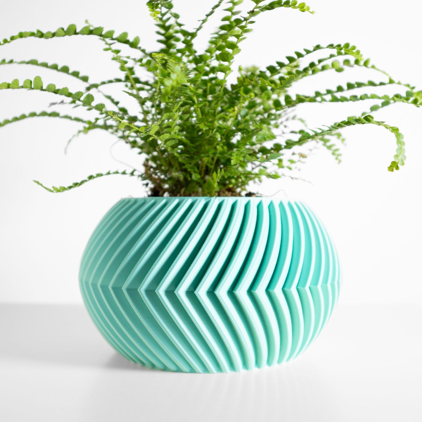 Geometric Echo Planter Pot, Indoor Plant Vessel, Desk Herb Holder, Stoneware-Inspired Stylish Decor Accent