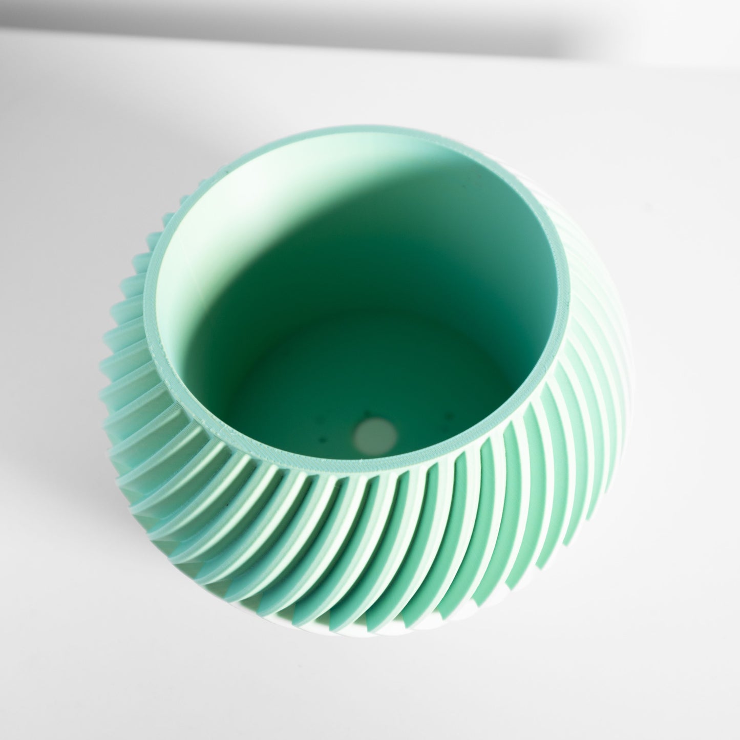 Geometric Echo Planter Pot, Indoor Plant Vessel, Desk Herb Holder, Stoneware-Inspired Stylish Decor Accent