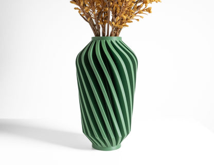 Vase, Geometric Sculptural Display Vessel, Dried Botanical Holder, Modern Tabletop