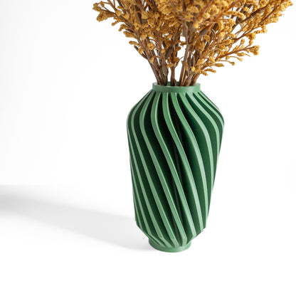 Vase, Geometric Sculptural Display Vessel, Dried Botanical Holder, Modern Tabletop