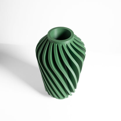 Vase, Geometric Sculptural Display Vessel, Dried Botanical Holder, Modern Tabletop