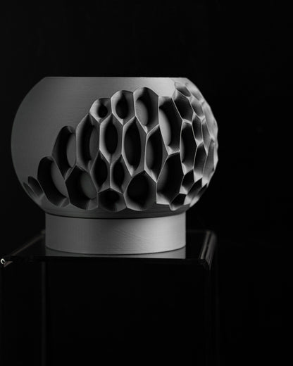 Planter Pot, Minimalist Contemporary Succulent, Indoor Desk Organizer, White Textured