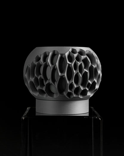 Planter Pot, Minimalist Contemporary Succulent, Indoor Desk Organizer, White Textured