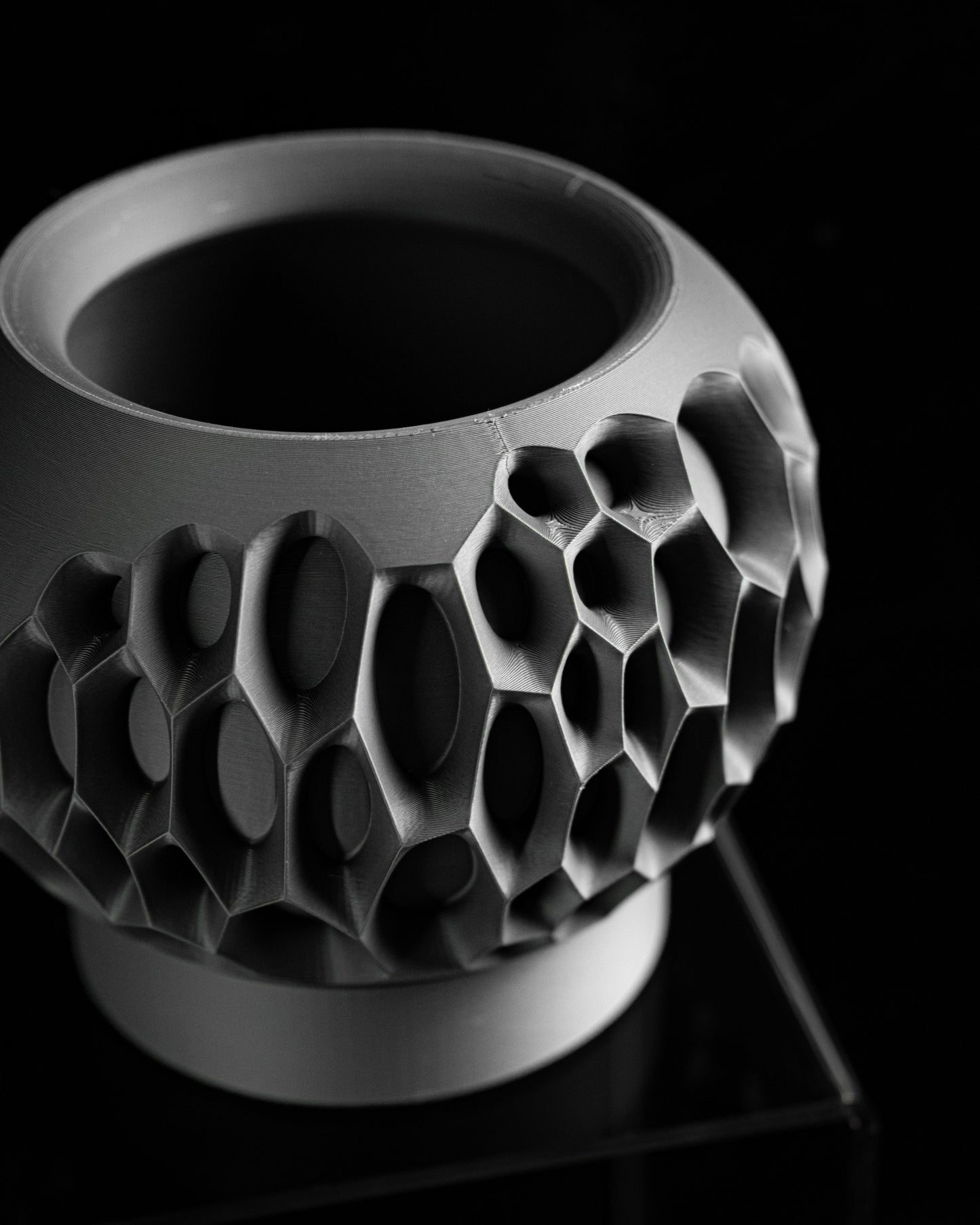 Planter Pot, Minimalist Contemporary Succulent, Indoor Desk Organizer, White Textured