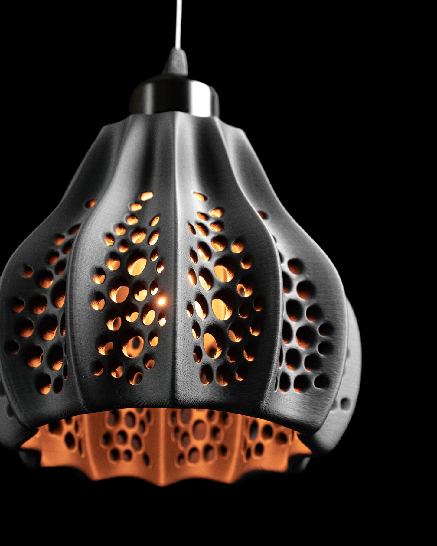 Unique Pendant Light, Artistic Hanging Kitchen Island Lamp, E26 Premium-Matte Fixture, Geometric Japandi Decor