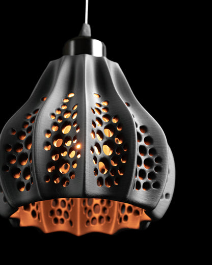 Unique Pendant Light, Artistic Hanging Kitchen Island Lamp, E26 Premium-Matte Fixture, Geometric Japandi Decor