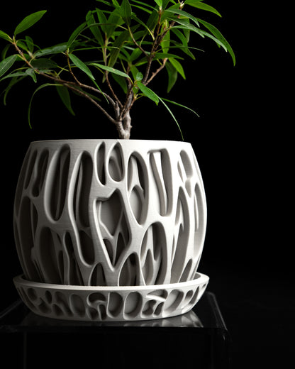 Succulent Planter, Minimalist Indoor Pot, Desktop Organizer, Whimsical Modern Decor