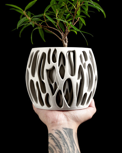 Succulent Planter, Minimalist Indoor Pot, Desktop Organizer, Whimsical Modern Decor