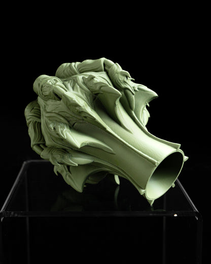 flower vase, minimalist geometric tabletop vessel, dried arrangement holder, neutral