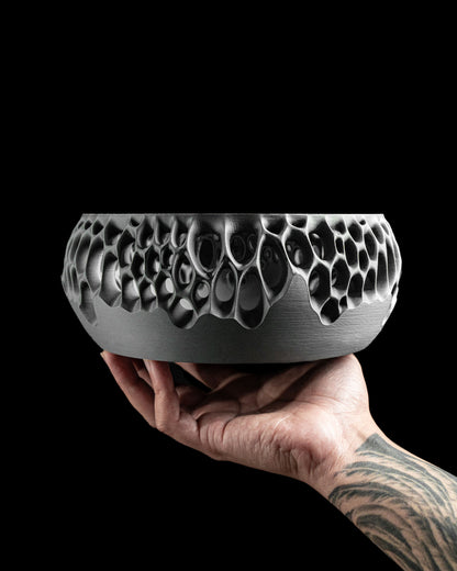 Modern Storage Container, Twist Lidded Organizer, Countertop Jar, Vanity Catchall, Reusable Kitchen Fruits Bowl