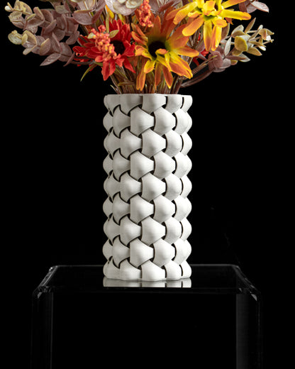 Modern Vase, Knotted Texture Weave, Mini Livingroom Accent, Versatile Floral Holder