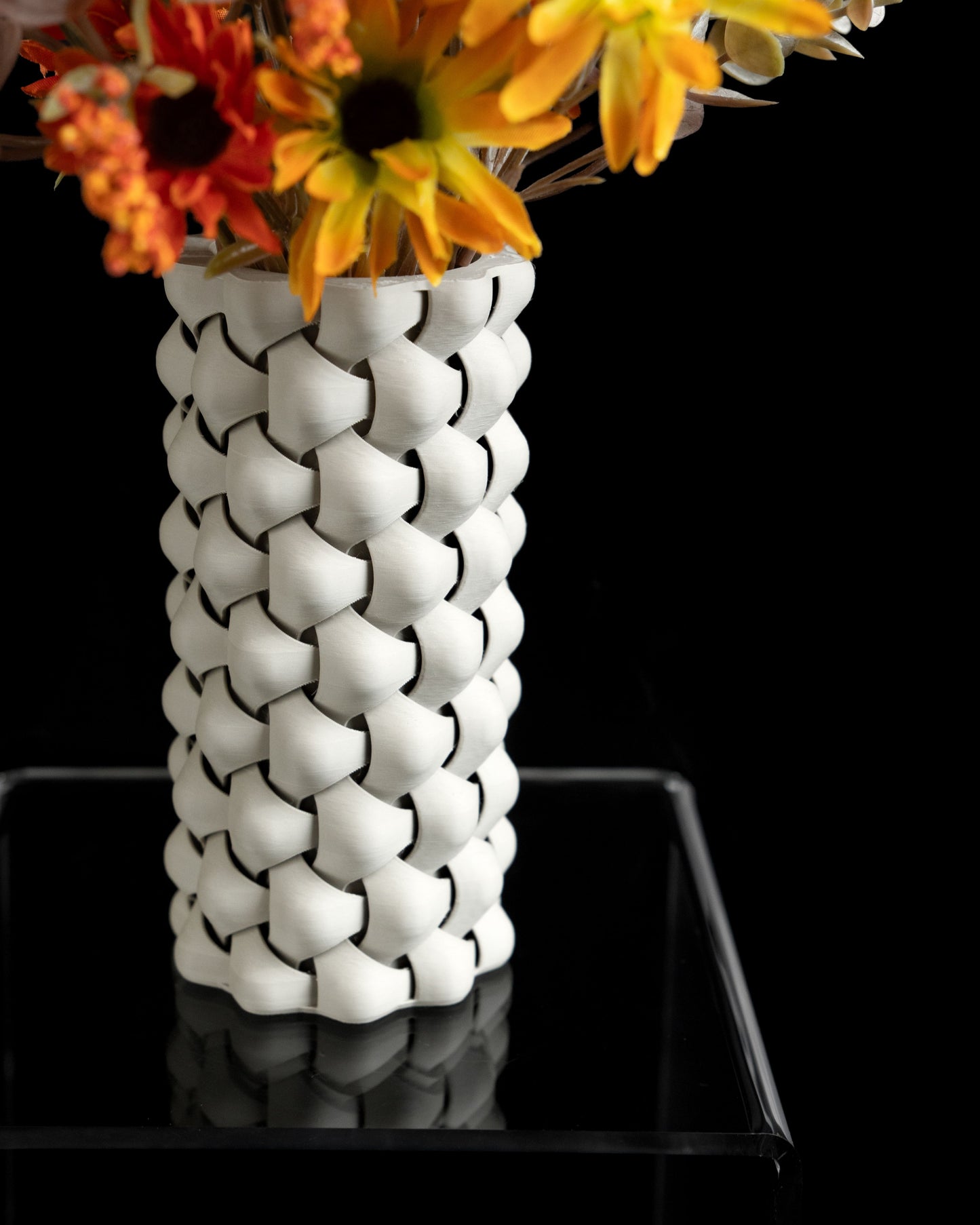 Modern Vase, Knotted Texture Weave, Mini Livingroom Accent, Versatile Floral Holder