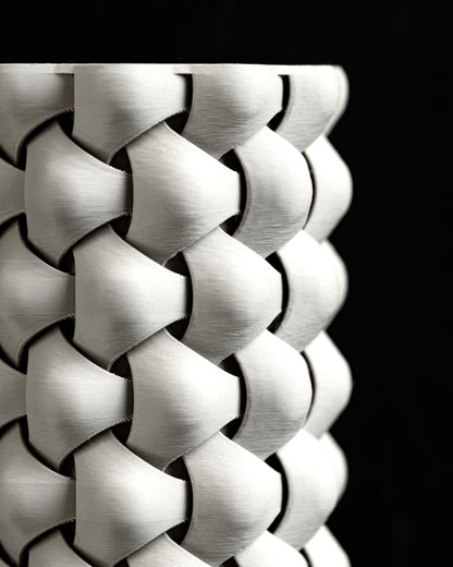 Modern Vase, Knotted Texture Weave, Mini Livingroom Accent, Versatile Floral Holder