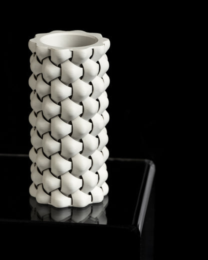 Modern Vase, Knotted Texture Weave, Mini Livingroom Accent, Versatile Floral Holder