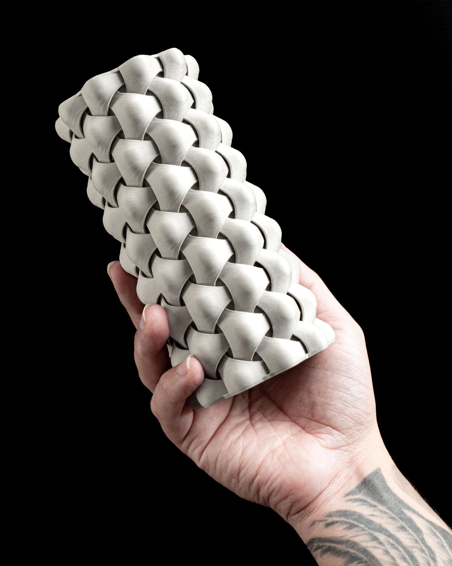 Modern Vase, Knotted Texture Weave, Mini Livingroom Accent, Versatile Floral Holder