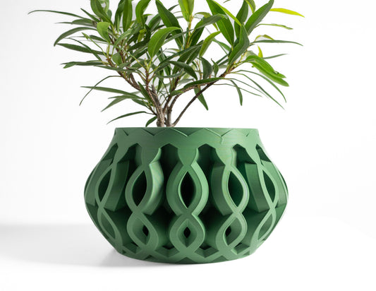 Planter Pot, Sculptural Botanical Vessel, Palm Holder, Mid Century Ivy Container, Indoor Jungle Piece