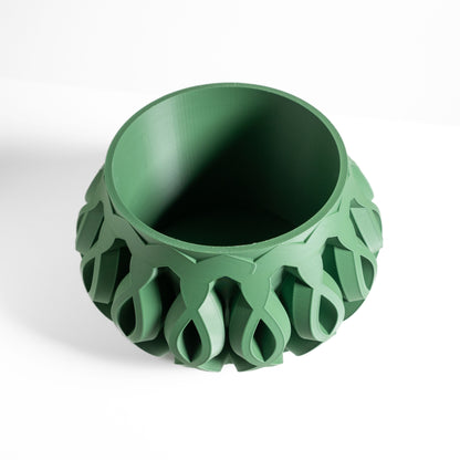 Planter Pot, Sculptural Botanical Vessel, Palm Holder, Mid Century Ivy Container, Indoor Jungle Piece