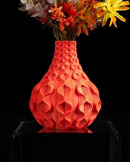 Vase Bloom, Artistis Floral Vessel, Tabletop Accent, Matte, Modern Geometric, Space Addition, Art Deco