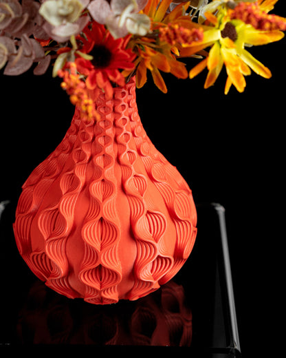 Vase Bloom, Artistis Floral Vessel, Tabletop Accent, Matte, Modern Geometric, Space Addition, Art Deco