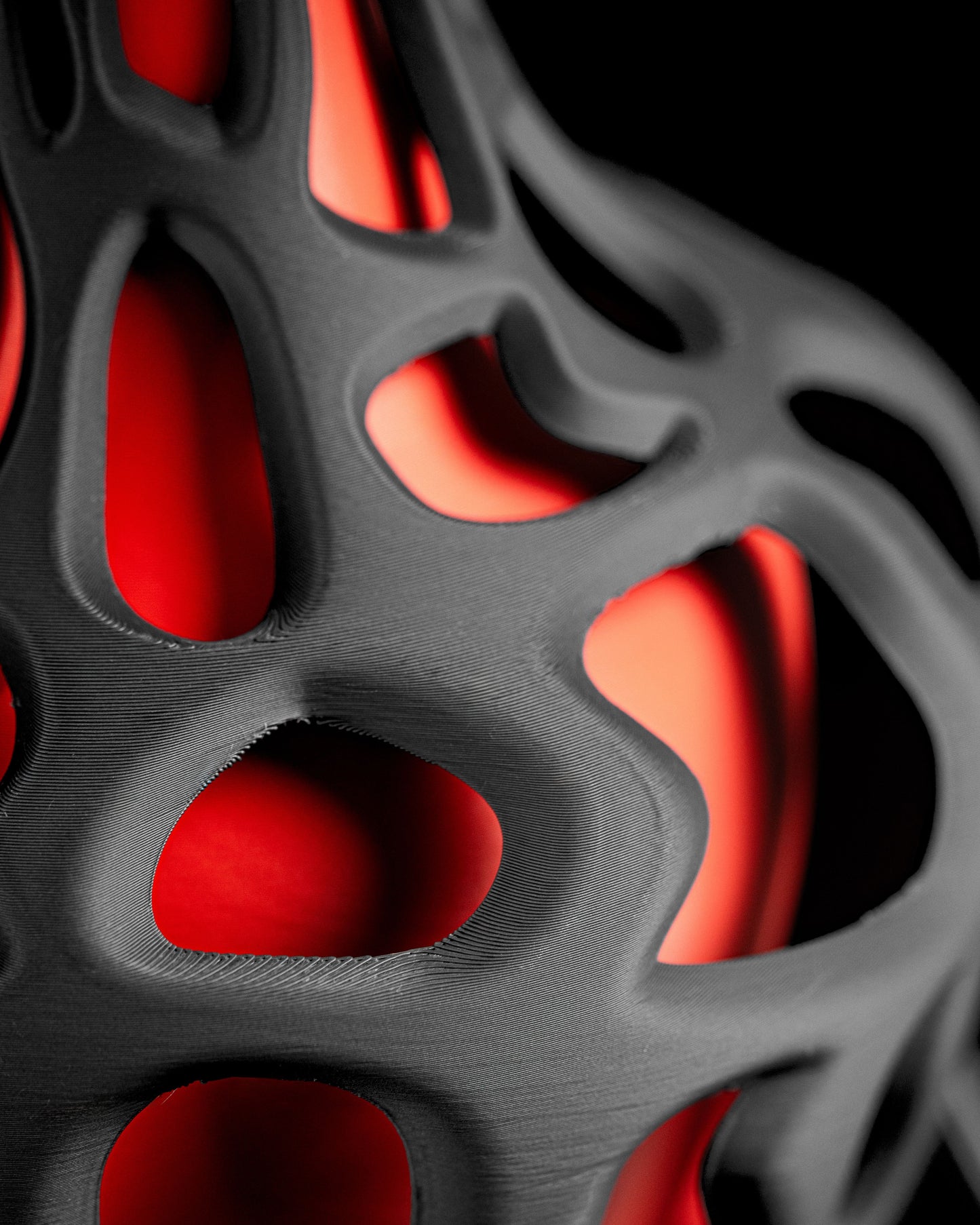 Fractal Table Lamp, Geometric Nightstand Light, Artistic Ambient Lighting, Matte Ceramic Finishes, Japandi Style