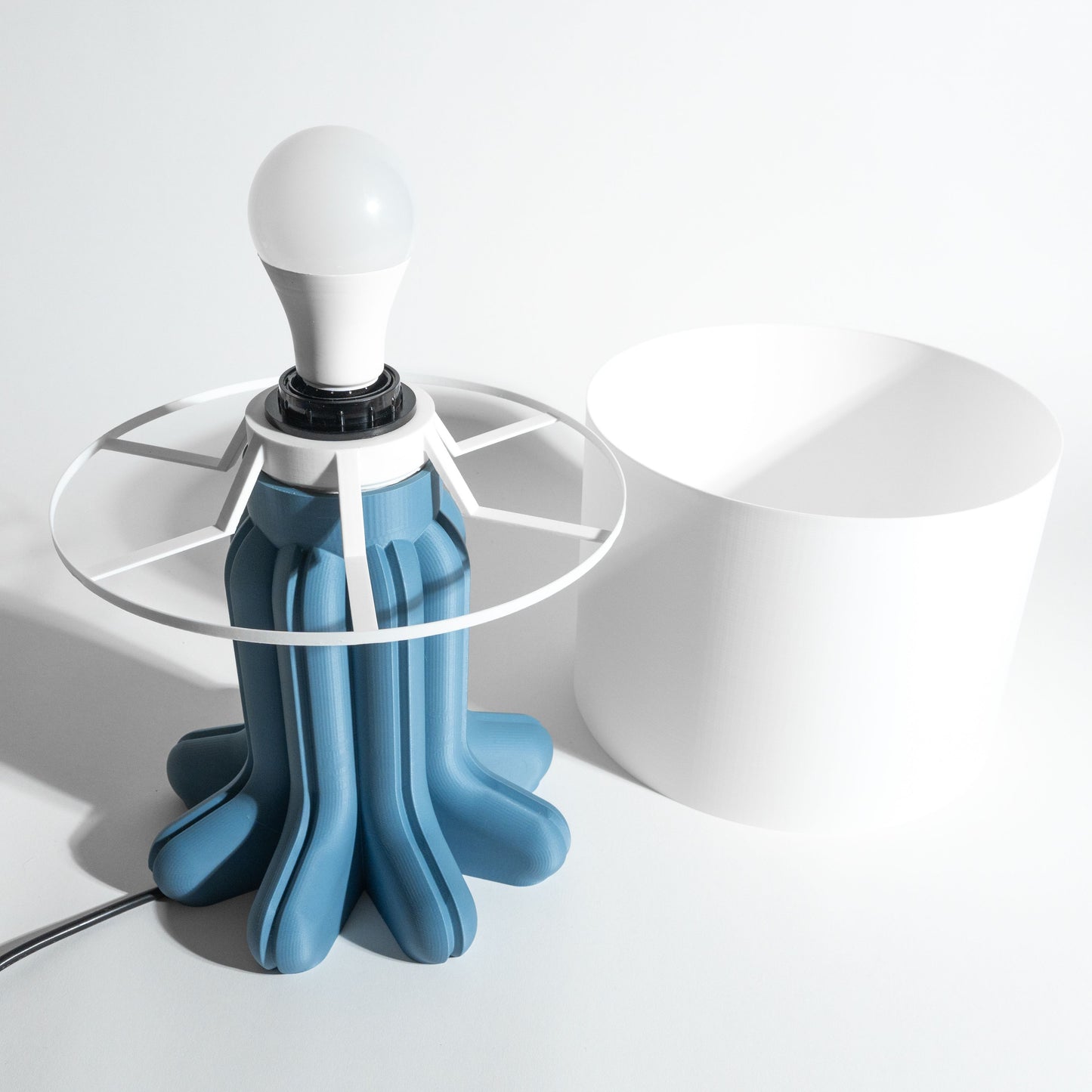 Bedside Lamp, Nightstand Illumination Ambient Reading Glow, Cozy SculpturalTextured Accent