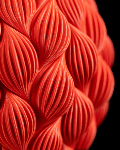 Ripple Planter Pot, Desktop Succulent Display, Contemporary Organizer, Vibrant Orange