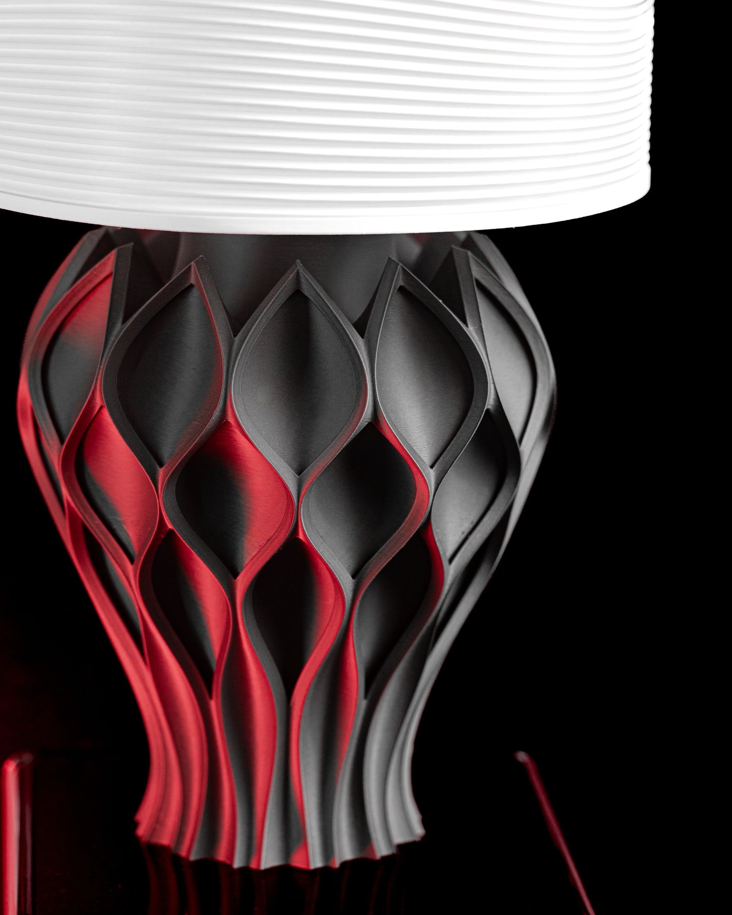 Bedside Lamp, Sculptural Night Light, Minimalist Desk Illuminator, Contemporary Shade