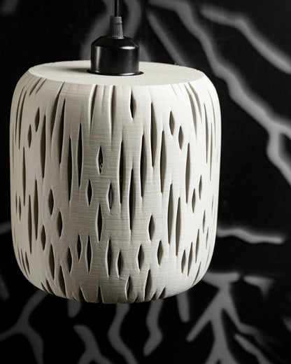 Original Artistic Pendant Light Shade, Architectural Suspension Lamp, Minimalist Nordic Japandi Style, Art Deco