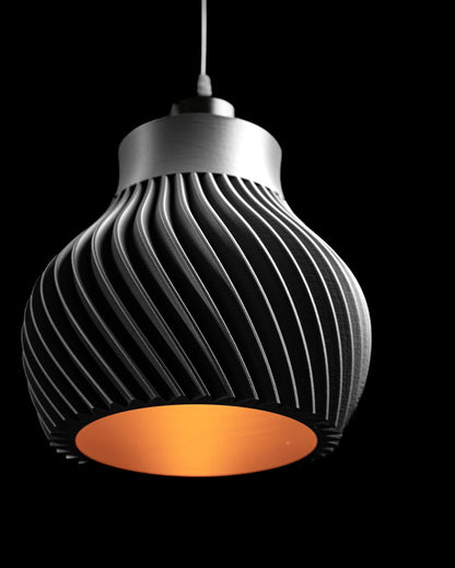 Pendant Light, Ribbed Shade, Contemporary Minimalist Kitchen Island Overhead White