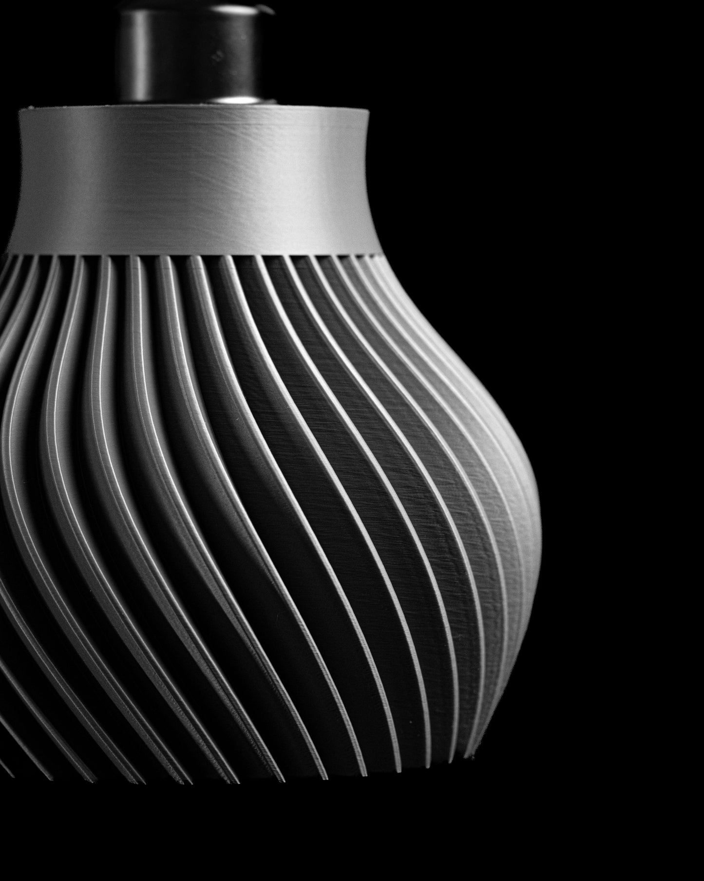 Pendant Light, Ribbed Shade, Contemporary Minimalist Kitchen Island Overhead White