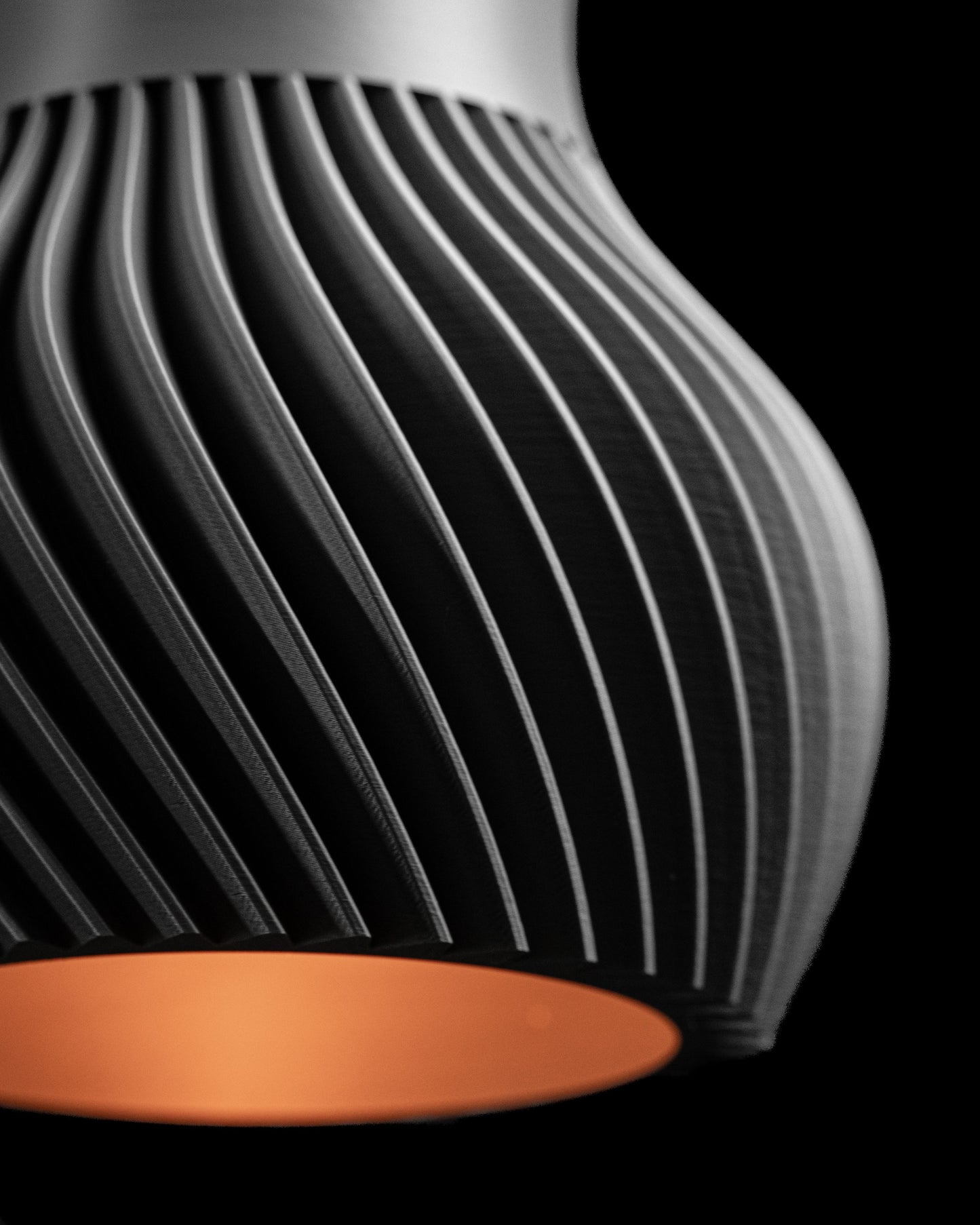 Pendant Light, Ribbed Shade, Contemporary Minimalist Kitchen Island Overhead White