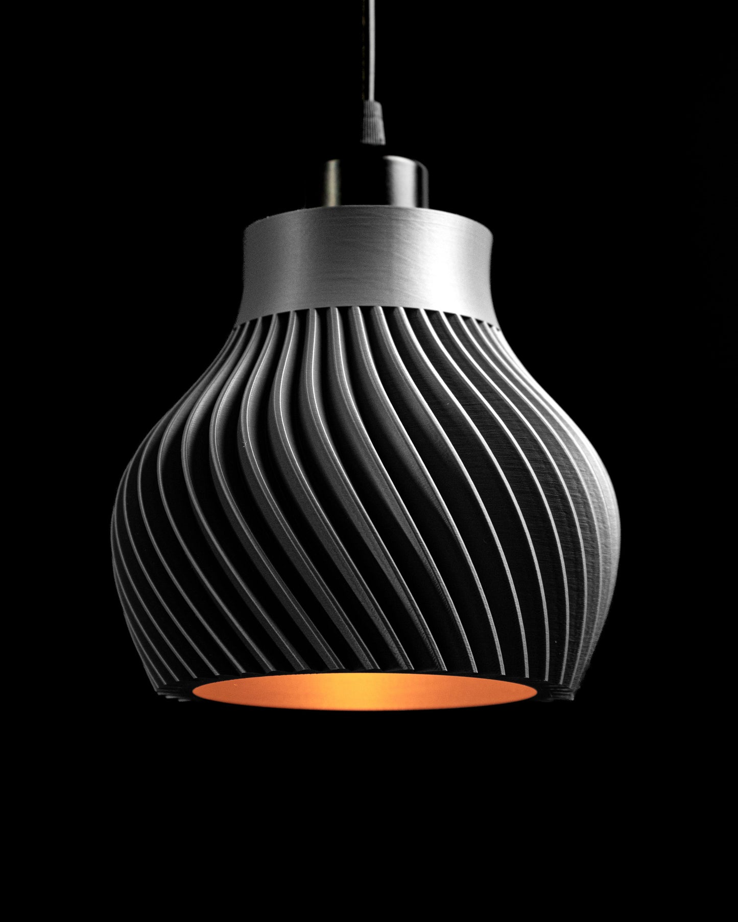 Pendant Light, Ribbed Shade, Contemporary Minimalist Kitchen Island Overhead White