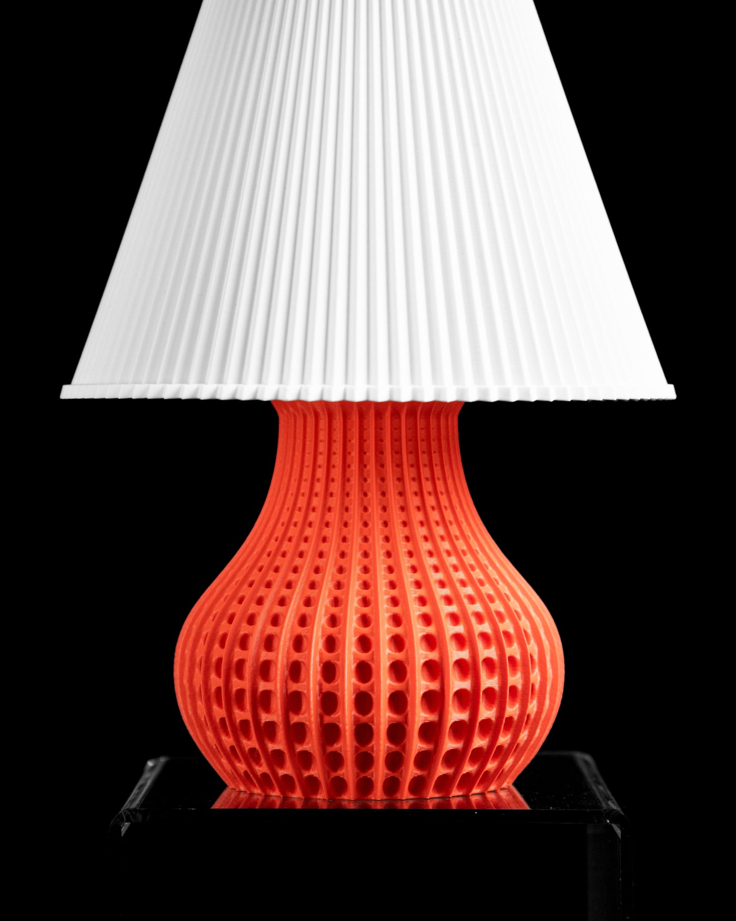 ambient bedside lamp, architectural shade, Japandi nightstand accent, sculptural pendant