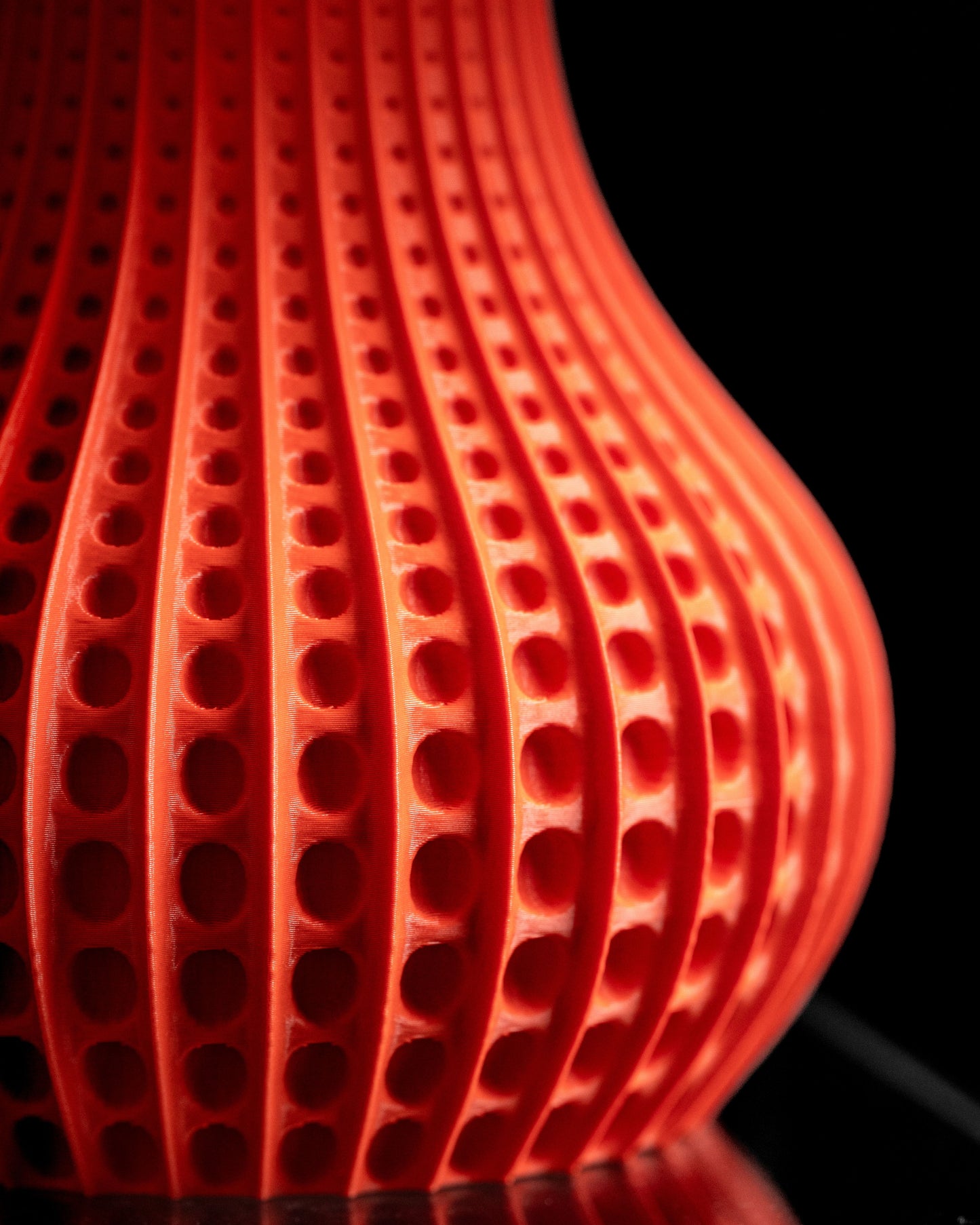 ambient bedside lamp, architectural shade, Japandi nightstand accent, sculptural pendant