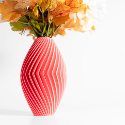 Modern Vase, Sculptural Curved Tabletop Flower Holder, Minimalist Gallery Statement