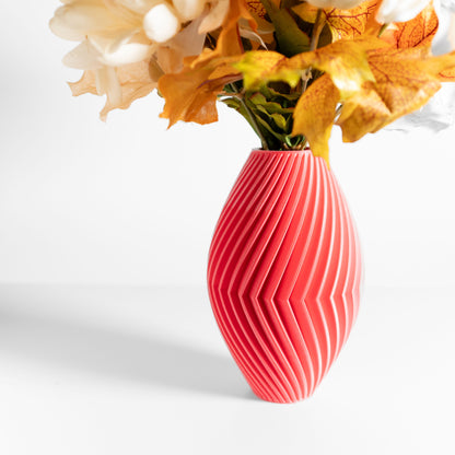 Modern Vase, Sculptural Curved Tabletop Flower Holder, Minimalist Gallery Statement