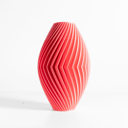 sculptural vase, curved tabletop flower holder, modern statement, postmodern accent