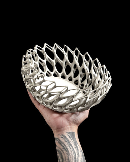 Twist Lid Container, Contemporary Minimalist Vanity Organizer, Sculptural Countertop Catchall