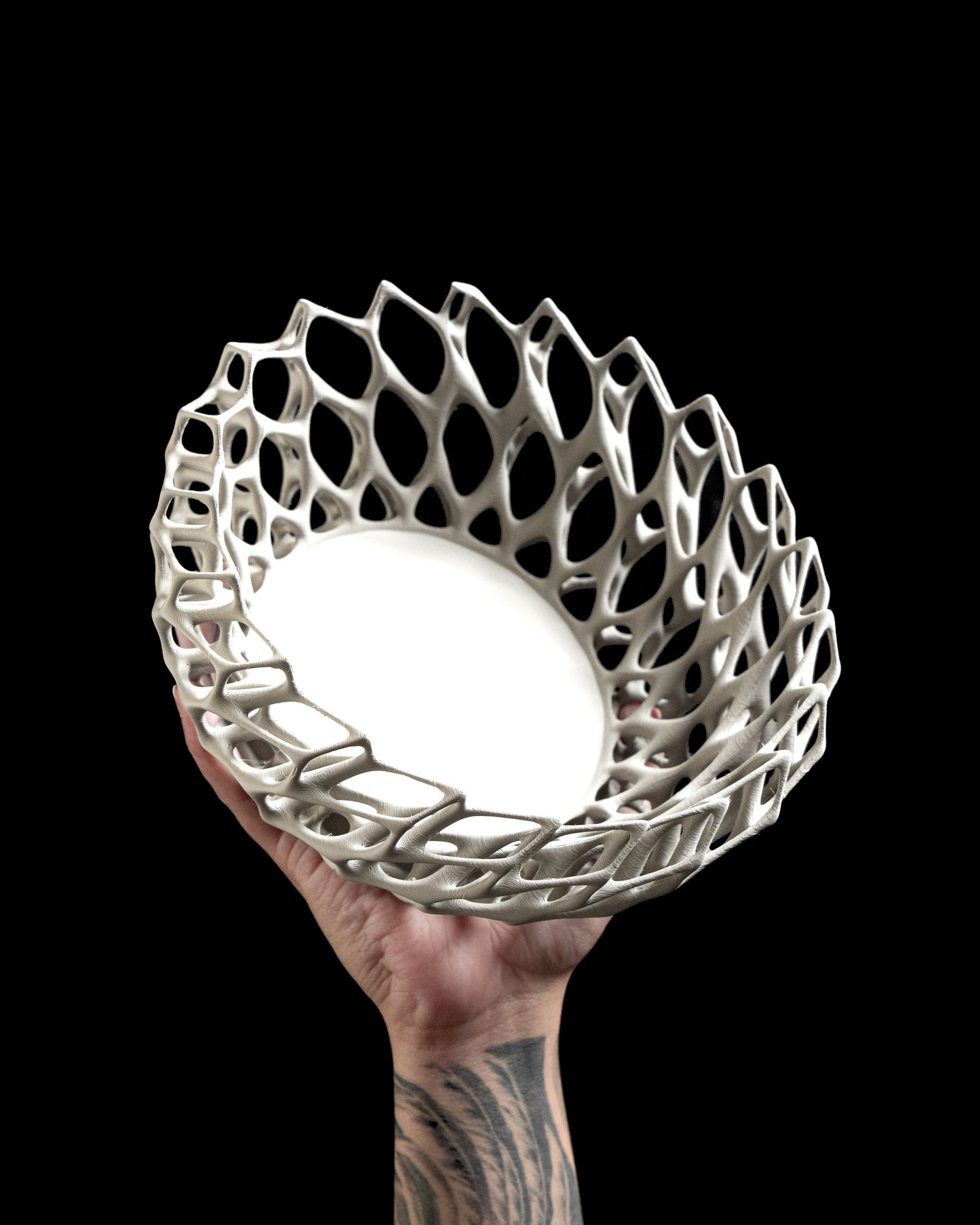 Twist Lid Container, Contemporary Minimalist Vanity Organizer, Sculptural Countertop Catchall