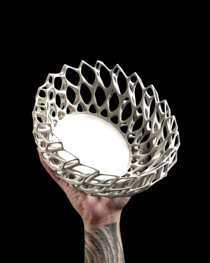 Twist Lid Container, Contemporary Minimalist Vanity Organizer, Sculptural Countertop Catchall