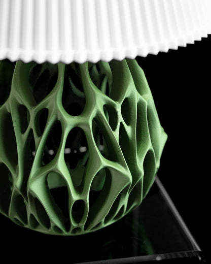 Table Lamp Architectural Shade, Bedside Ambient Light, Accent Illumination Warmth, Nightstand Soft Glow