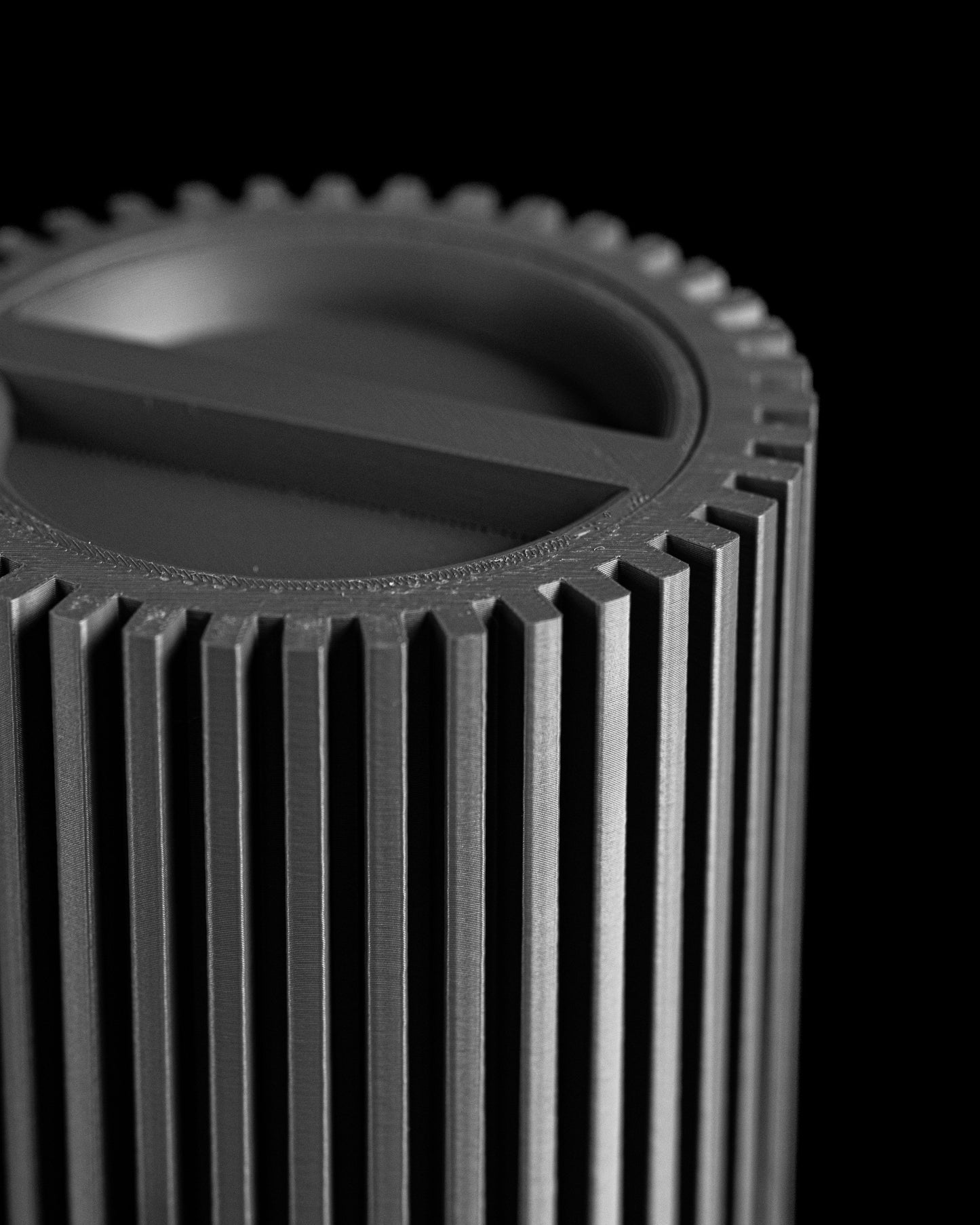 Vanity Organizer, Striped Lidded Jar, Countertop Catchall, Minimal Nordic Storage