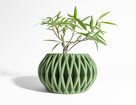 Planter Pot, Contemporary Geometric Plant Holder, Indoor Succulent Display Organizer, Earthy Homeware