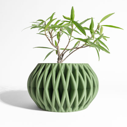 Planter Pot, Contemporary Geometric Plant Holder, Indoor Succulent Display Organizer, Earthy Homeware