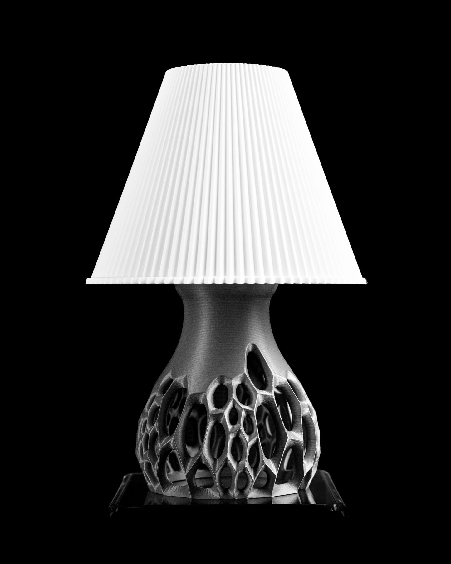 Table Lamp, Sculptural Atmospheric Nightstand Light, Gentle Ambient Bedroom Glow