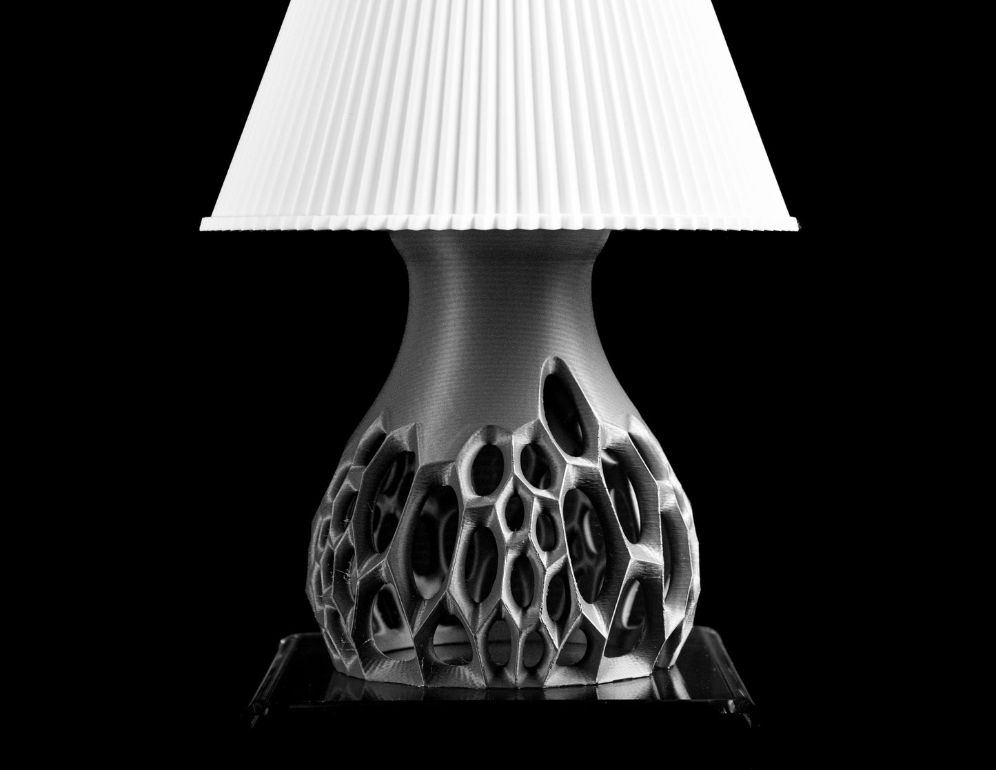 Table Lamp, Sculptural Atmospheric Nightstand Light, Gentle Ambient Bedroom Glow