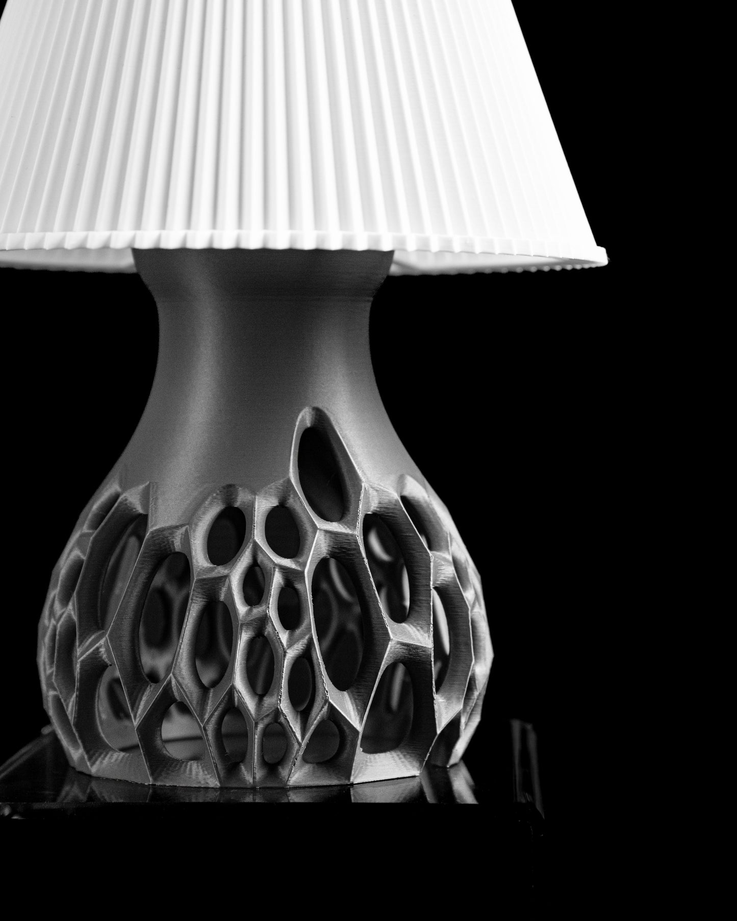 Table Lamp, Sculptural Atmospheric Nightstand Light, Gentle Ambient Bedroom Glow