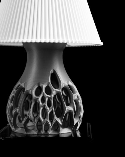 Table Lamp, Sculptural Atmospheric Nightstand Light, Gentle Ambient Bedroom Glow